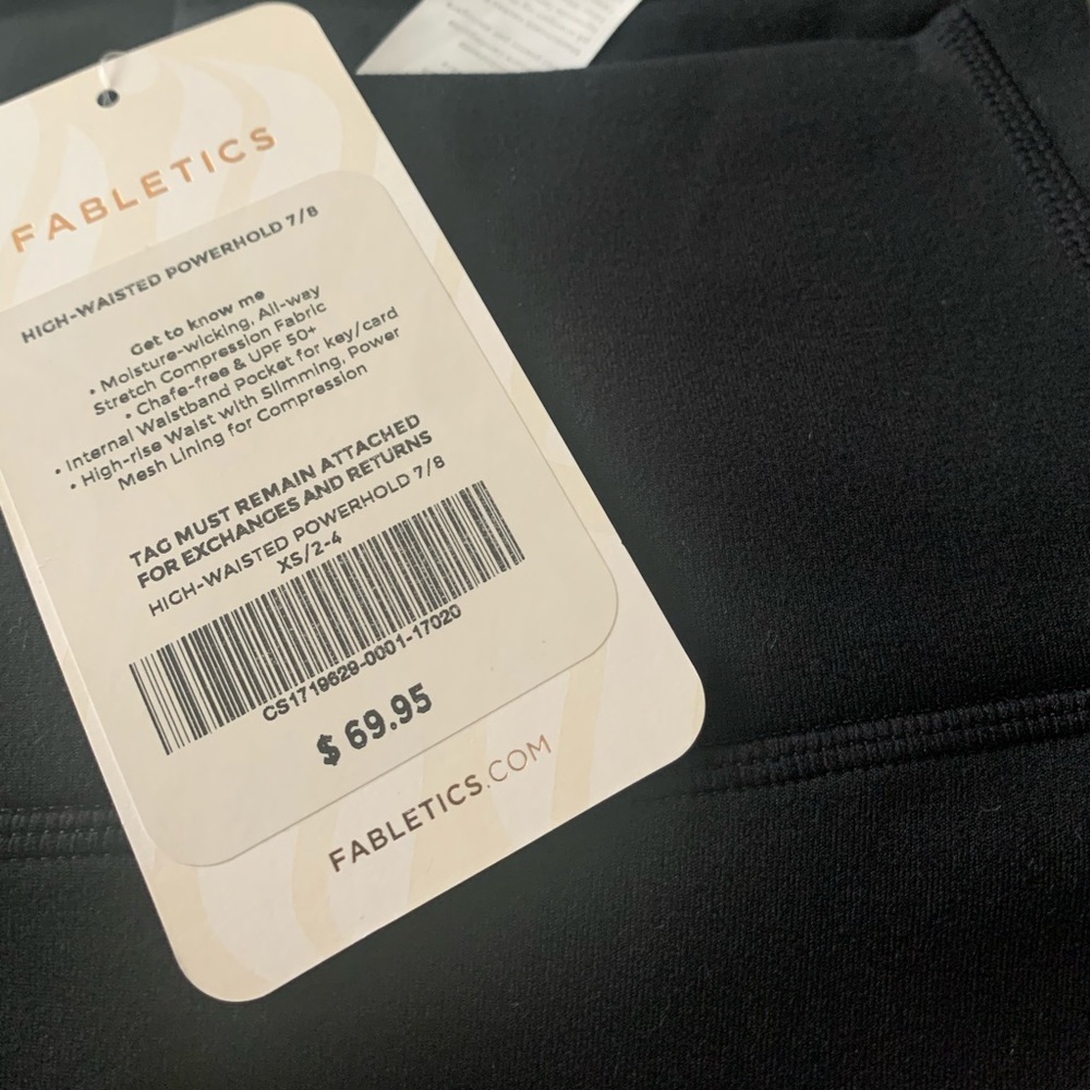 Fabletics 7/8 length Powerhold leggings - XS black